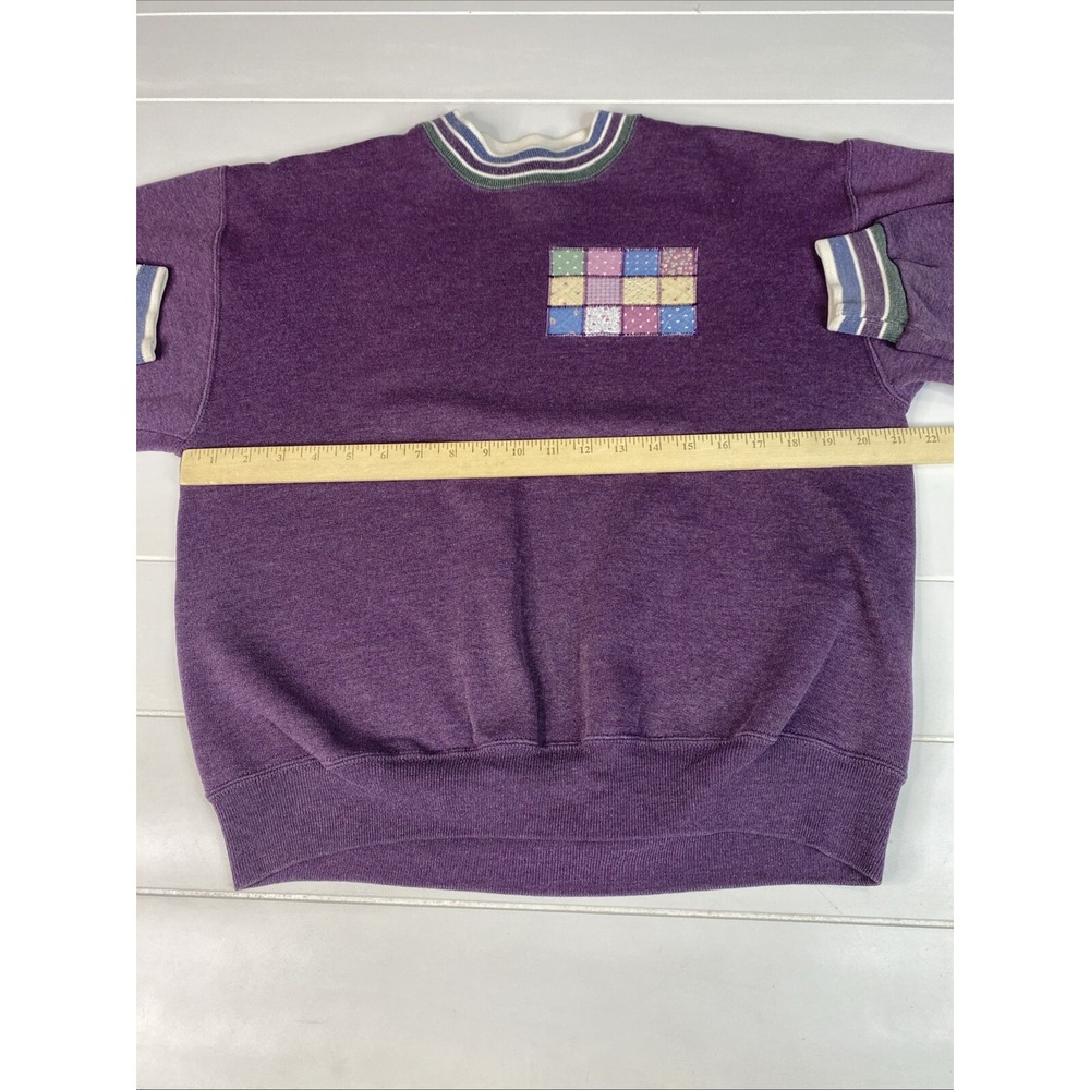 Vintage Jerzees Super Sweat Sweatshirt Purple Crewneck Size M USA - Picture 12 of 16